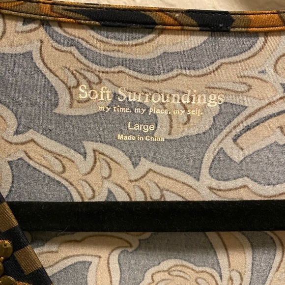 Soft Surroundings Beaded Damask V-Neck Tunic - Picture 3 of 8